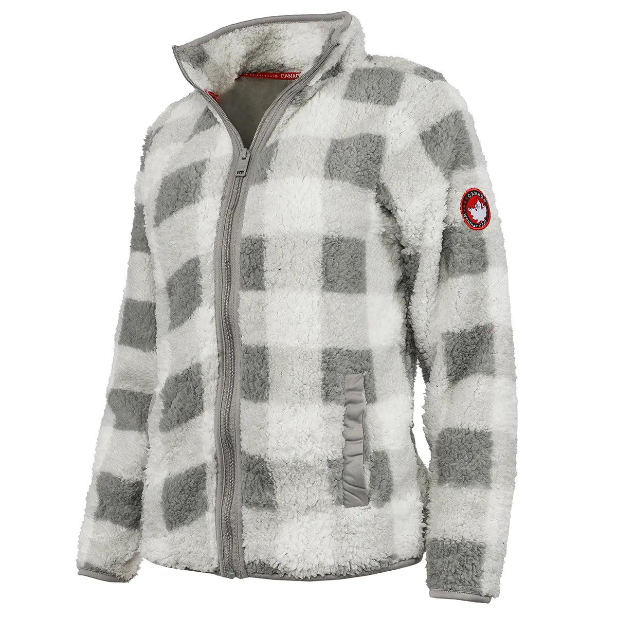 Canada Weather Gear Women's Full Zip Printed Sherpa Jacket Full Zip - Tophatter Daily Deals