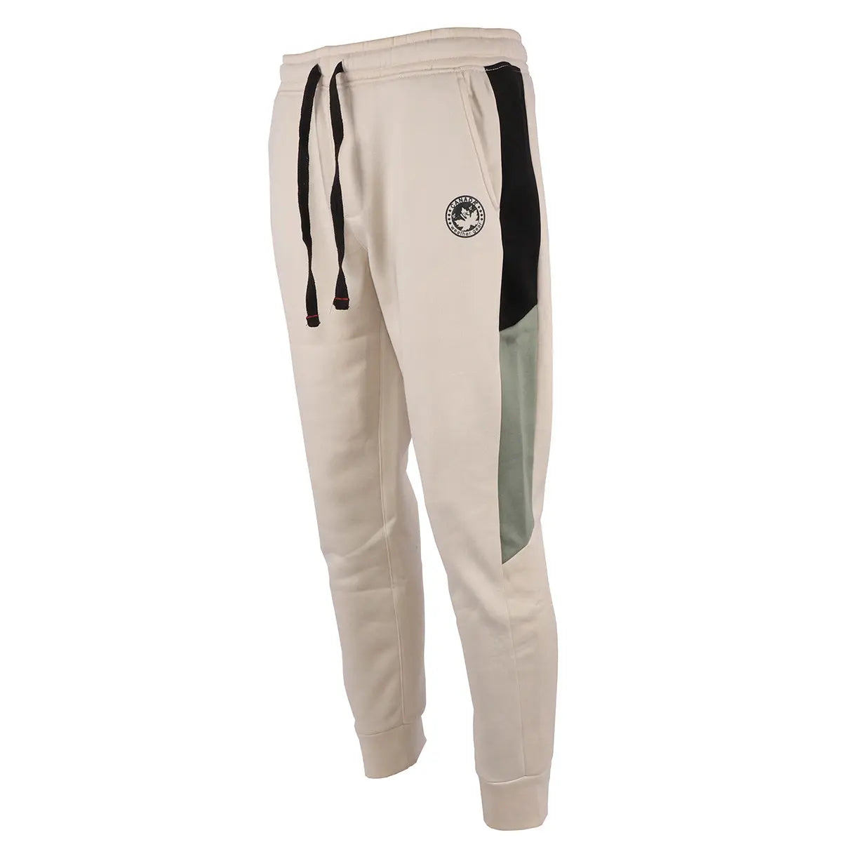 Canada Weather Gear Men's Colorblock Jogger Ivory Seaspray Black Joggers - Tophatter Daily Deals