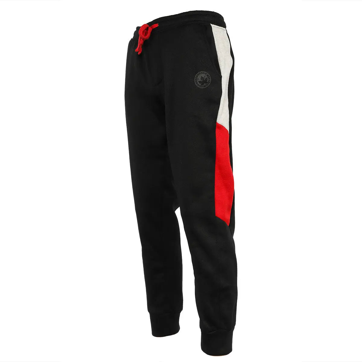 Canada Weather Gear Men's Colorblock Jogger Black Red Oatmeal Joggers - Tophatter Daily Deals