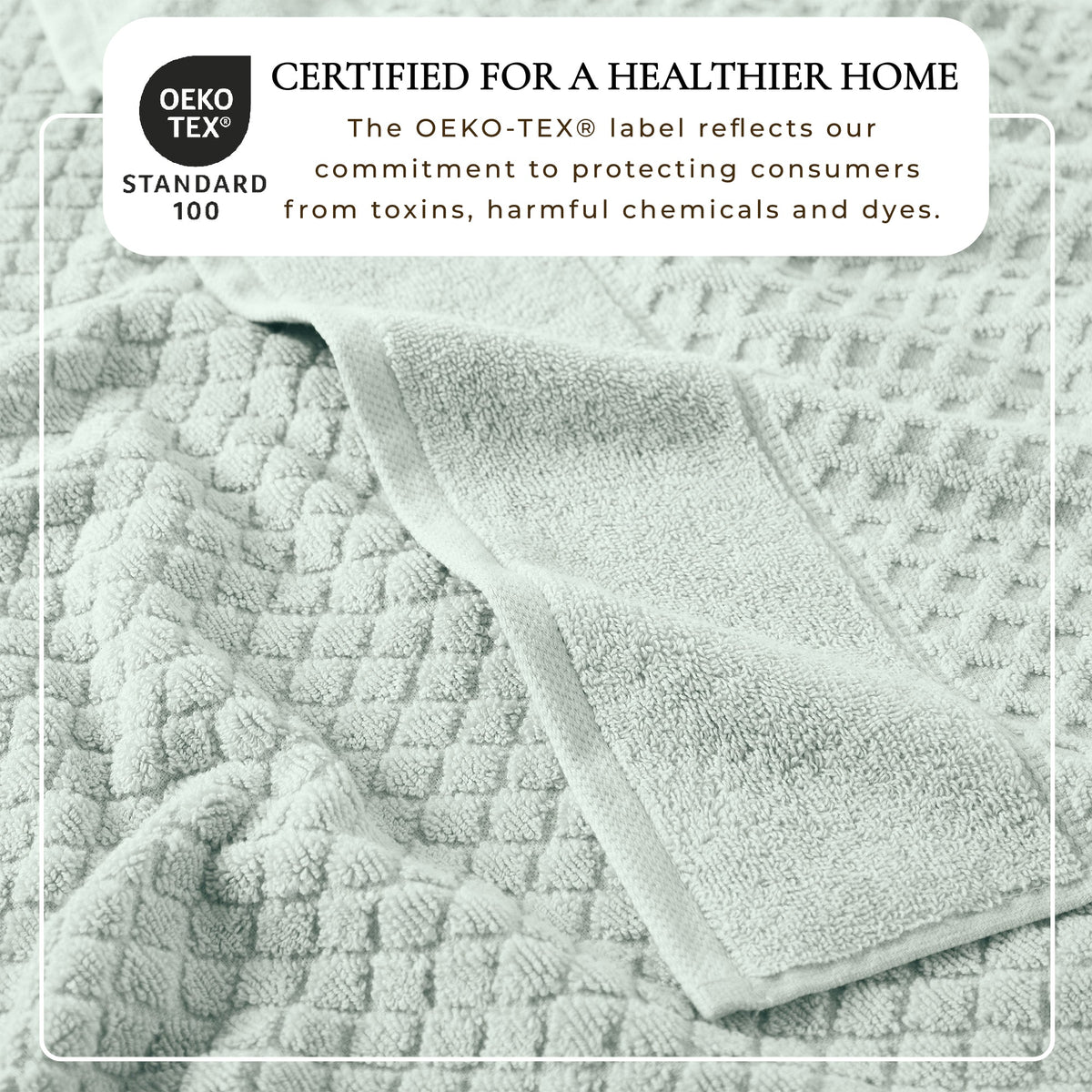 Cotton Diamond Waffle Weave Bath Towel Set - Grayson Collection Bath - Tophatter Daily Deals