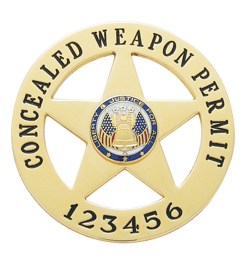 S81 - Custom Engraved Badge - Tophatter's Weapons'N'Deals Circular 5 Point Stars - Tophatter Daily Deals