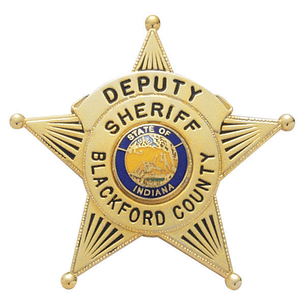 S84 - Custom Engraved Badge - Tophatter's Weapons'N'Deals 5 Point Stars - Tophatter Daily Deals