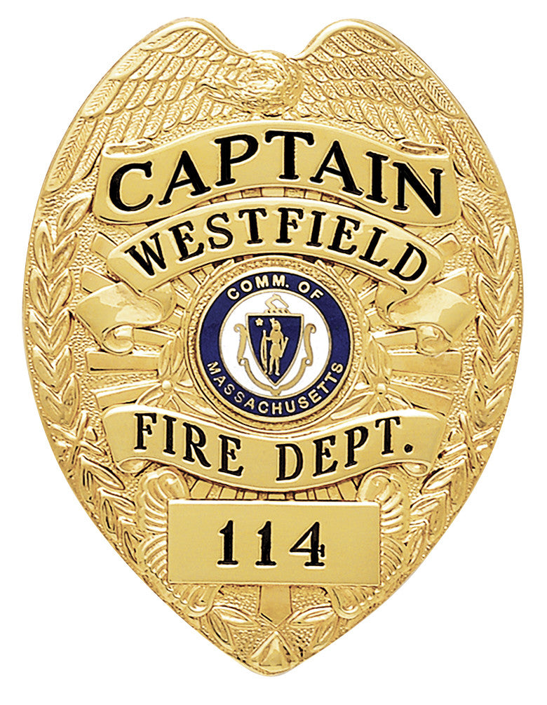 S87A - Custom Engraved Badge - Tophatter's Weapons'N'Deals Eagle Top - Tophatter Daily Deals