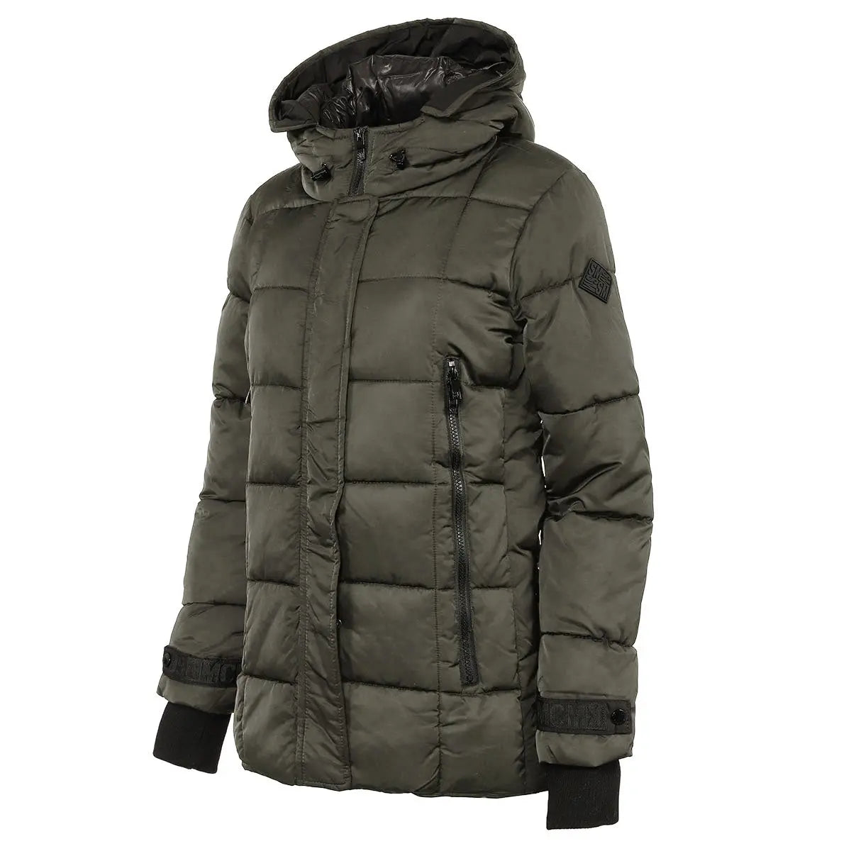 Steve Madden Women's Hooded Puffer Jacket Puffer - Tophatter Daily Deals