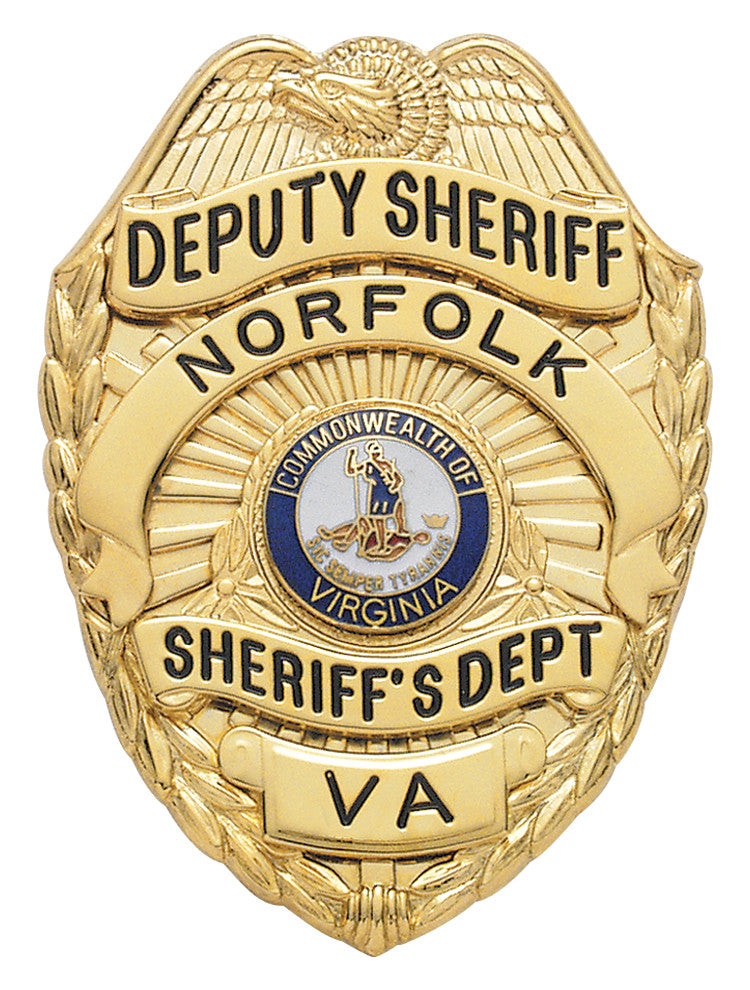 S89B - Custom Engraved Badge - Tophatter's Weapons'N'Deals Eagle Top - Tophatter Daily Deals