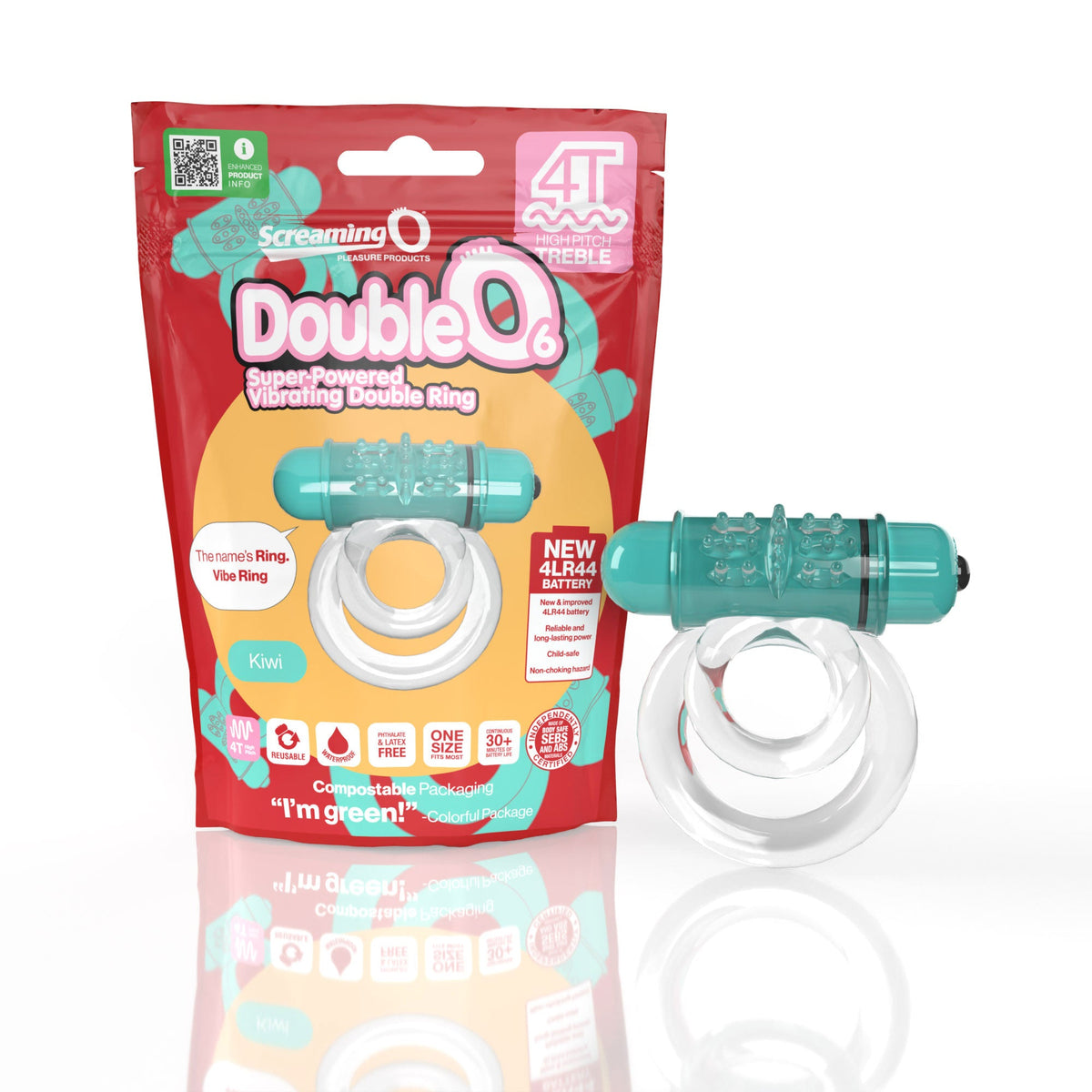 Double O 6 4T High Pitch Treble (Kiwi) > Cock Ring > Vibrating - Tophatter Daily Deals