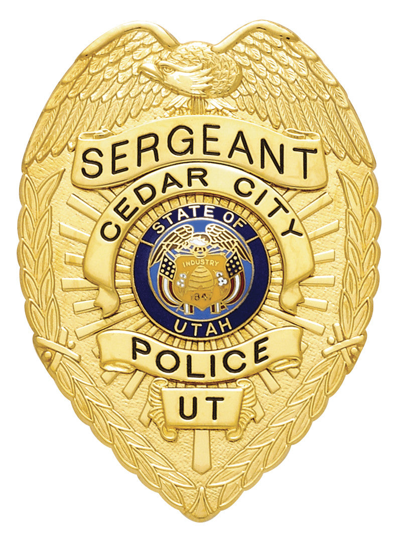 S91D - Custom Engraved Badge - Tophatter's Weapons'N'Deals Eagle Top - Tophatter Daily Deals