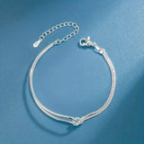 S925 Hypoallergenic Minimalist Geometric Collage Bracelet Bracelets - Tophatter Daily Deals