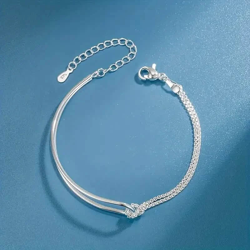 S925 Hypoallergenic Minimalist Geometric Collage Bracelet Bracelets - Tophatter Daily Deals