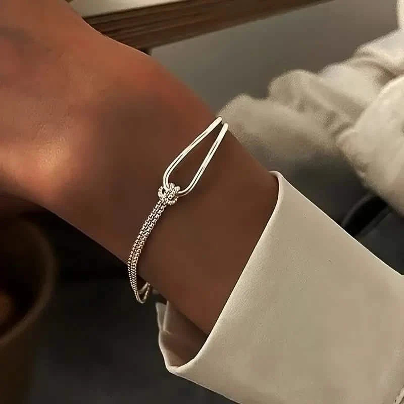 S925 Hypoallergenic Minimalist Geometric Collage Bracelet Bracelets - Tophatter Daily Deals