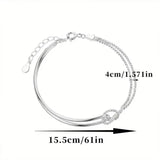 S925 Hypoallergenic Minimalist Geometric Collage Bracelet Bracelets - Tophatter Daily Deals