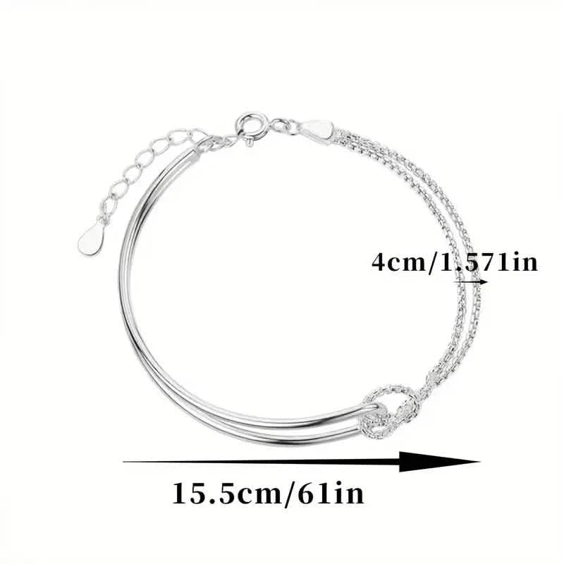 S925 Hypoallergenic Minimalist Geometric Collage Bracelet Bracelets - Tophatter Daily Deals