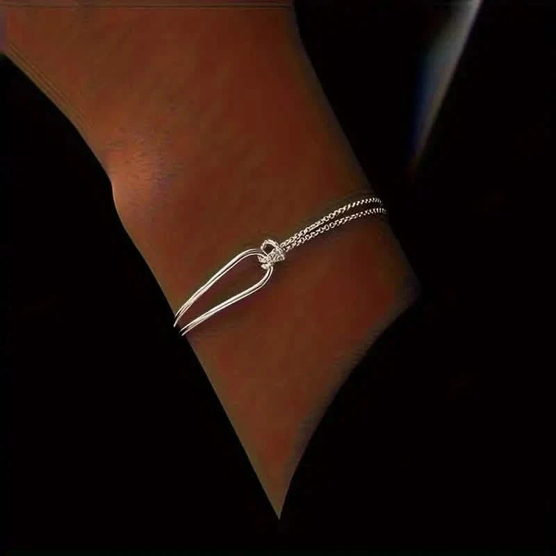 S925 Hypoallergenic Minimalist Geometric Collage Bracelet Bracelets - Tophatter Daily Deals