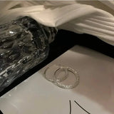 S925 Sterling Silver Sparkling Starry River Hoop Earrings Earrings - Tophatter Daily Deals