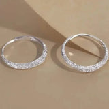 S925 Sterling Silver Sparkling Starry River Hoop Earrings Earrings - Tophatter Daily Deals
