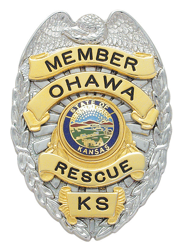 S93 - Custom Engraved Badge - Tophatter's Weapons'N'Deals Eagle Top - Tophatter Daily Deals