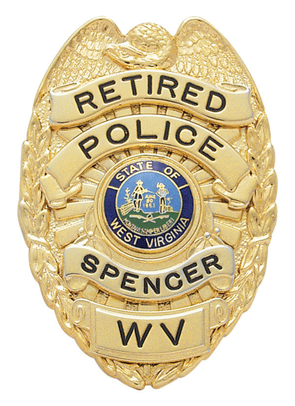 S93B - Custom Engraved Badge - Tophatter's Weapons'N'Deals Eagle Top - Tophatter Daily Deals