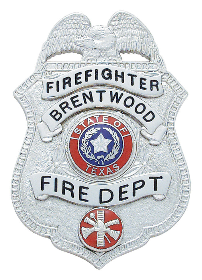 S97 - Custom Engraved Badge - Tophatter's Weapons'N'Deals Firefighter - Tophatter Daily Deals