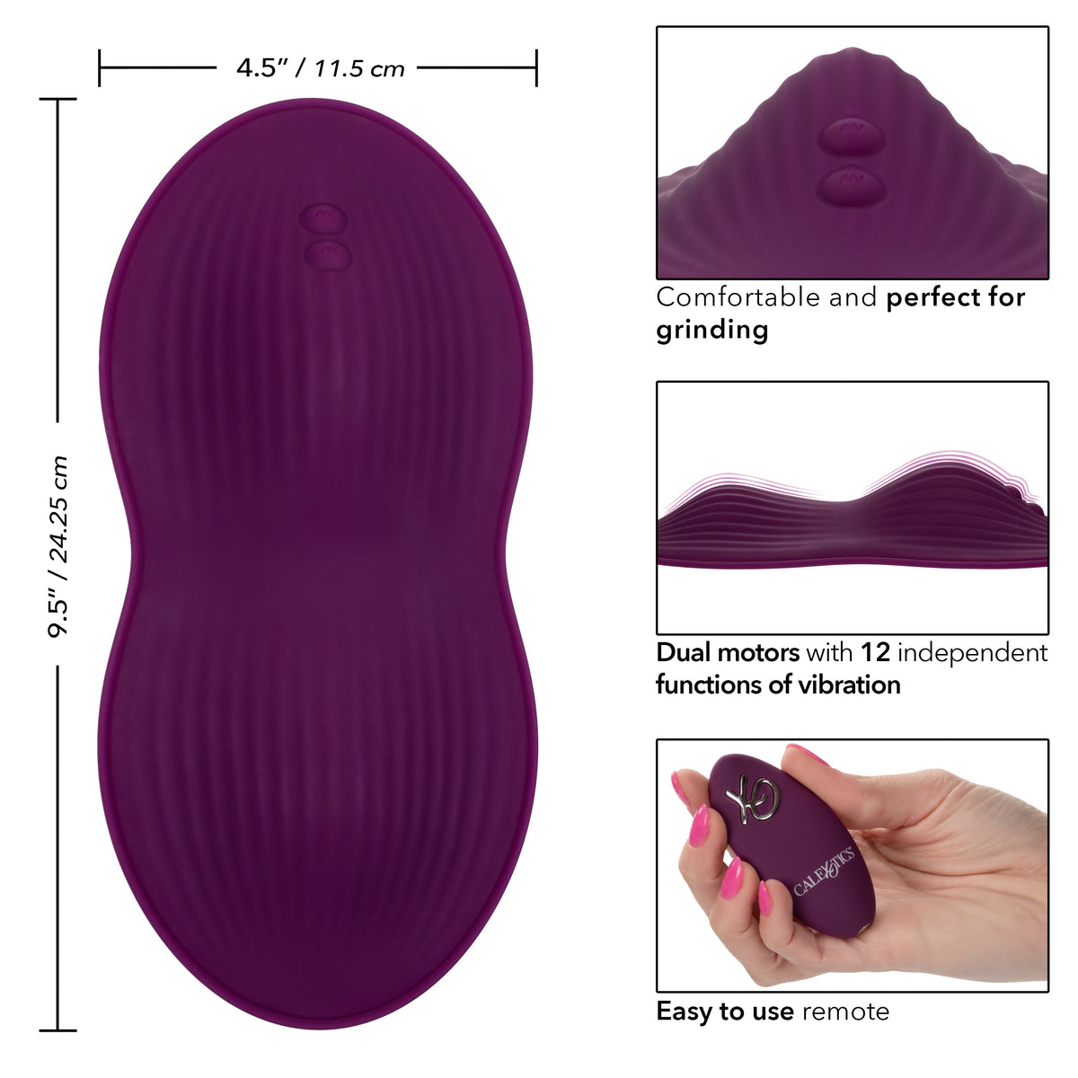 CalExotics Lust Remote Control Dual Rider (Purple) – Waterproof Silicone Massager with Dual Motors > Sex Toys > Couples Toys - Tophatter Daily Deals