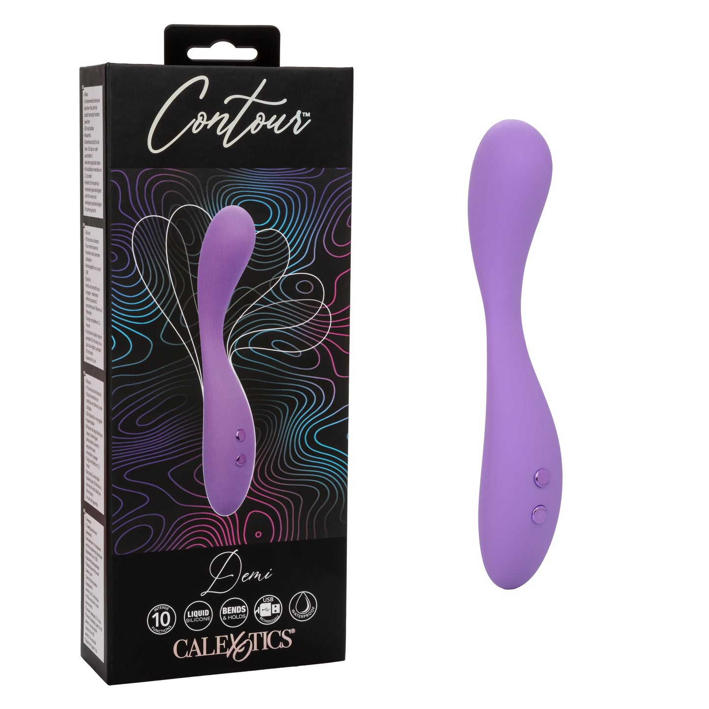 Contour Demi Purple Flexible Liquid Silicone Massager with 10 Vibration Functions and Waterproof Design > Vibrators > Standard Vibrators - Tophatter Daily Deals