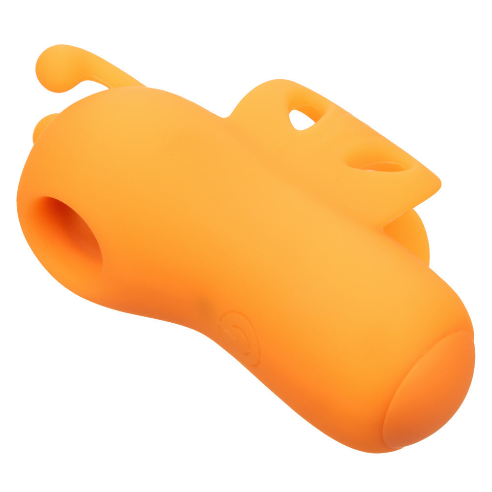 Neon Vibes The Buzzing Vibe Orange Silicone Finger Teaser with 10 Vibration Functions and Rechargeable > Vibrators > Finger Vibrators - Tophatter Daily Deals