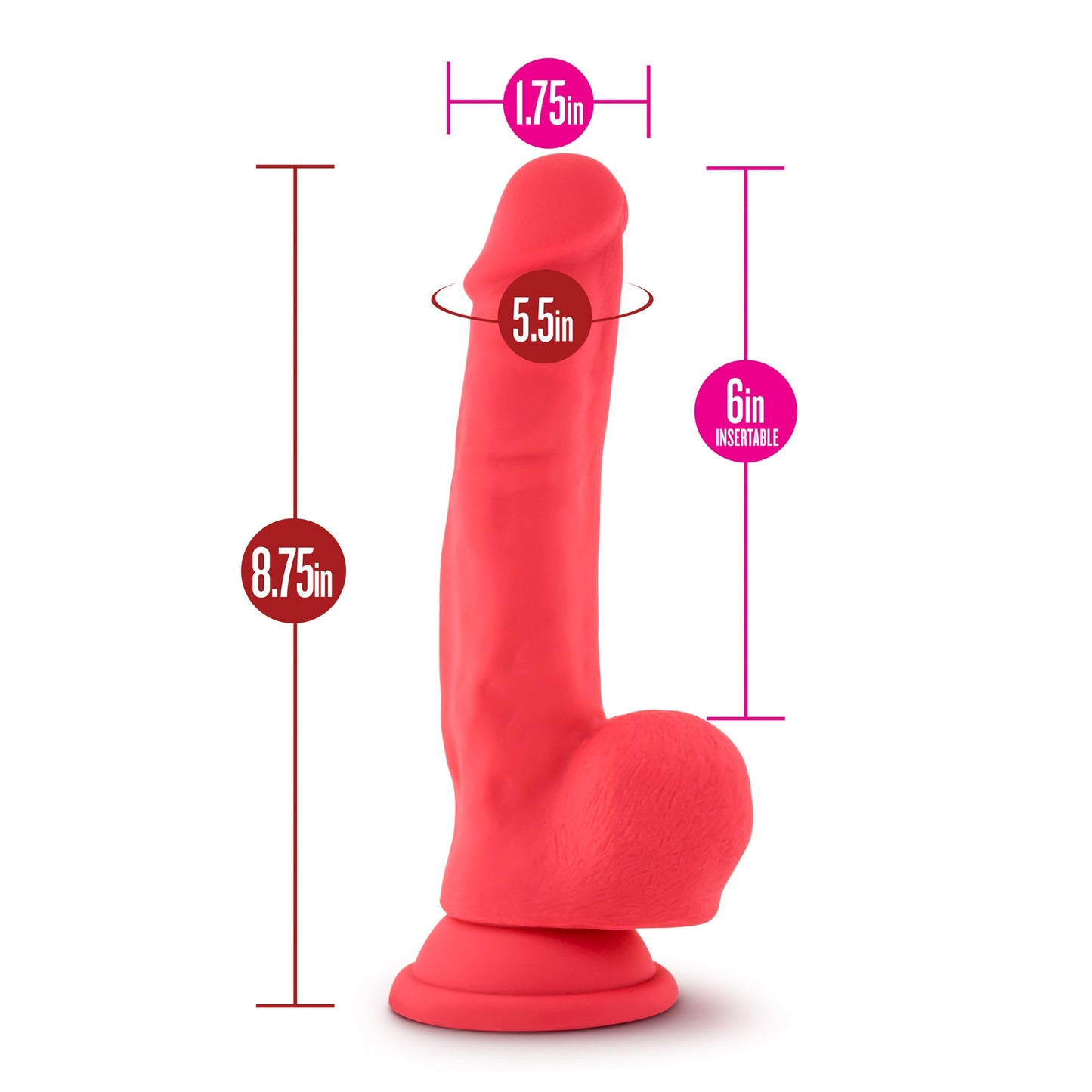 Ruse Shimmy Cherise Dong 6 Inch Realistic Dildo > Dildos > Realistic Dildos - Tophatter Daily Deals