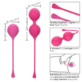Cal Exotics Kegel Training 2-Piece Set Pink Silicone Weights 25g and 45g for Pelvic Floor Strengthening > Sex Toys For Ladies > Kegel Exercise - Tophatter Daily Deals