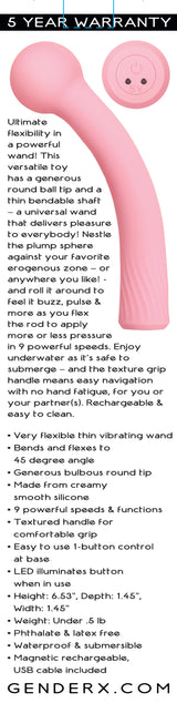 Gender X Flexi Wand – USB Rechargeable 16.6 cm Vibrator > Vibrators > Standard Vibrators - Tophatter Daily Deals