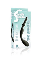 Icon Brands - The 9's - Double Header Silicone Anal Beads - Black Sex Toy - Tophatter Daily Deals