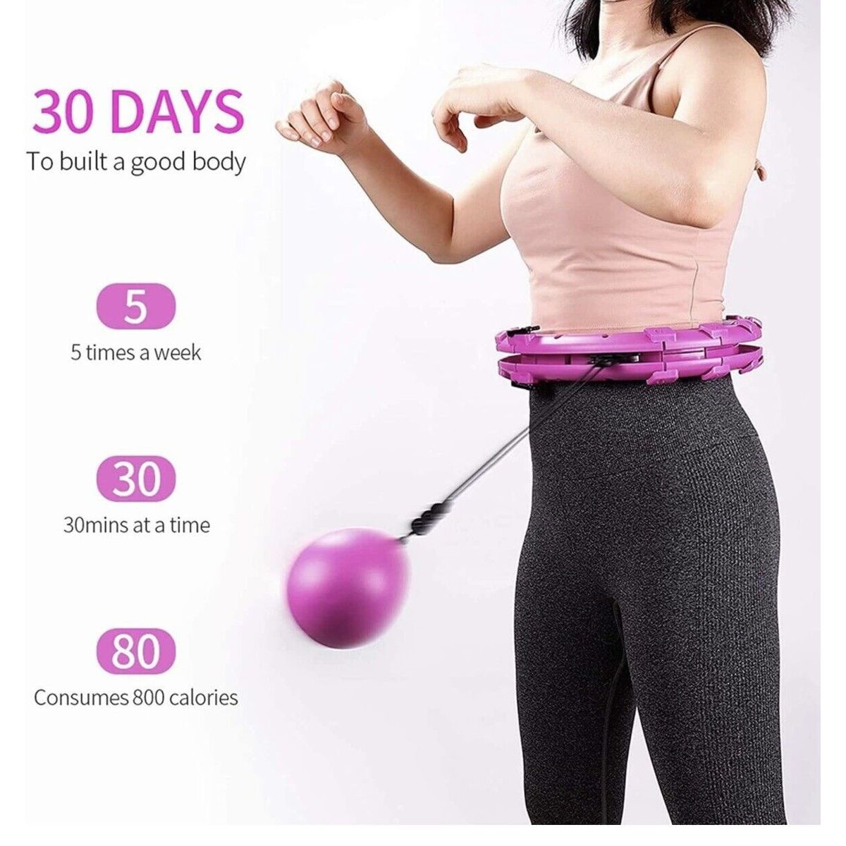 Smart Hula Exercise Hoop Fitness & Exercise - Tophatter Daily Deals