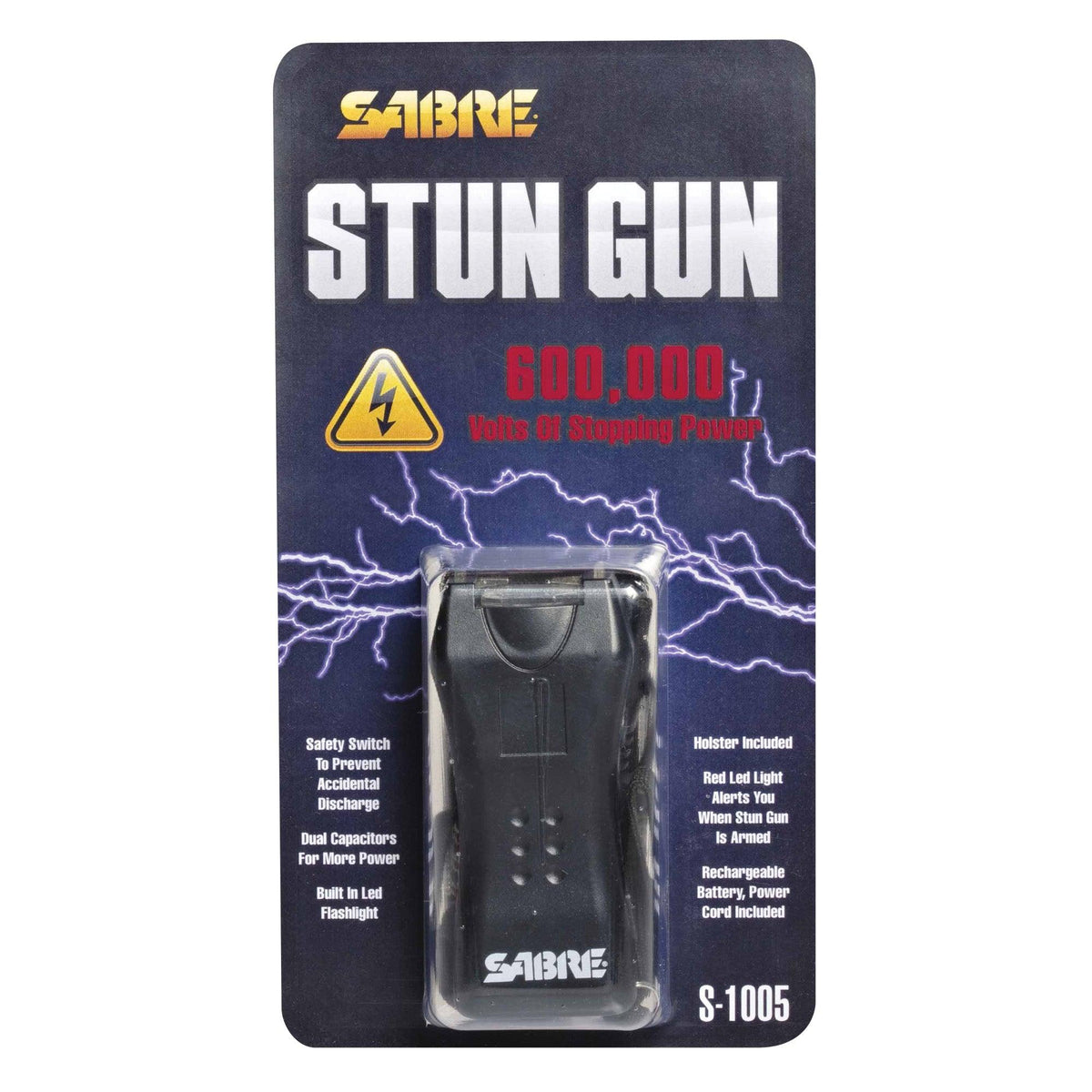 Sabre Mini Stun Gun 600,000 Volts, Black Self Defense - Tophatter Daily Deals
