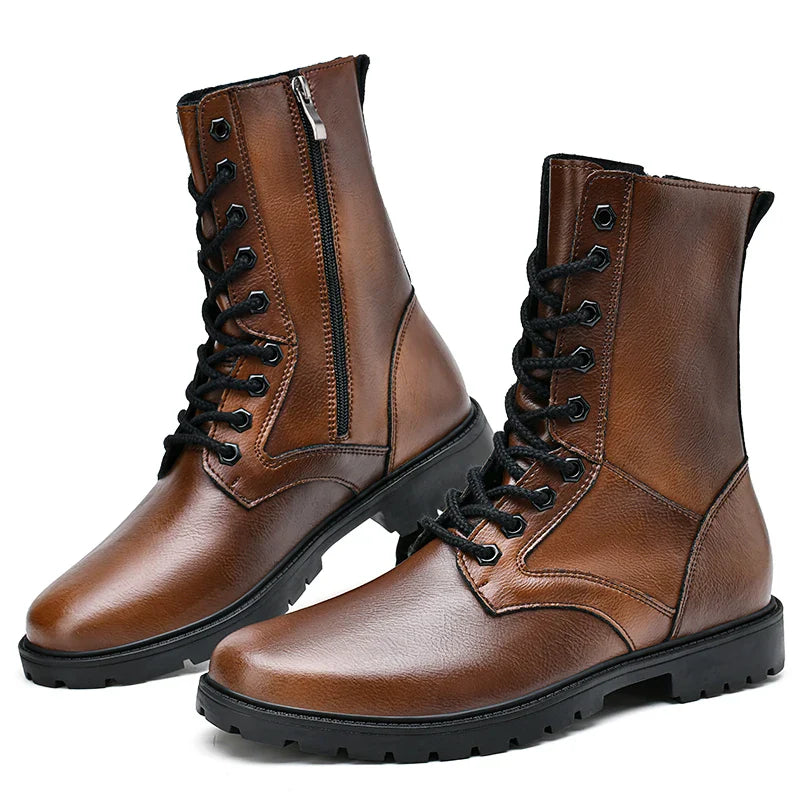 Safety Trekking Leather Riding Moto Shoes Boots - Tophatter Daily Deals