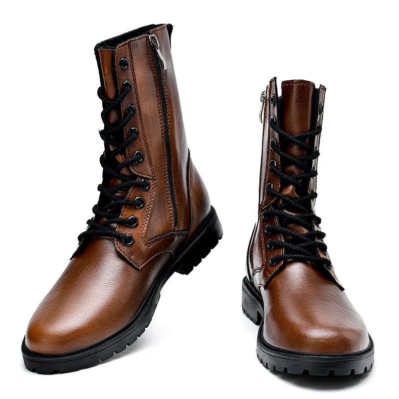 Safety Trekking Leather Riding Moto Shoes Boots - Tophatter Daily Deals