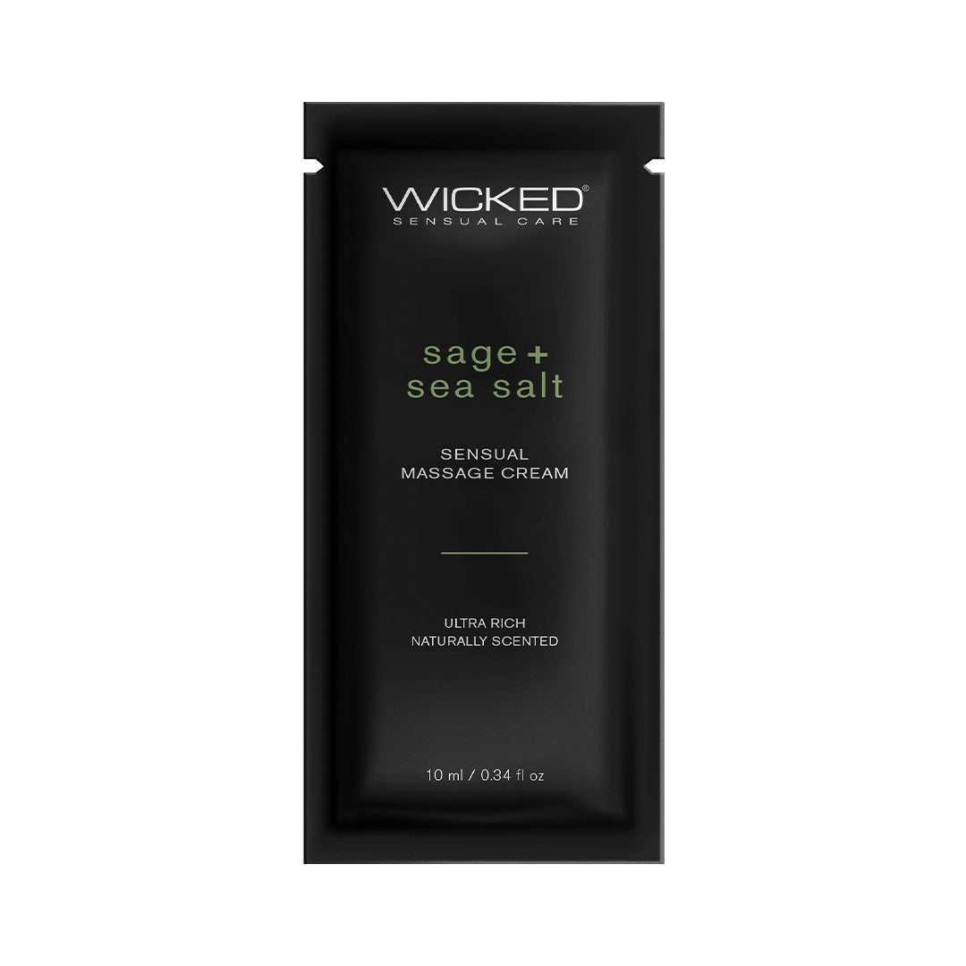 Wicked Sensual Care - Sensual Massage Cream - Sage & Sea Salt 10ml Liquid - Tophatter Daily Deals