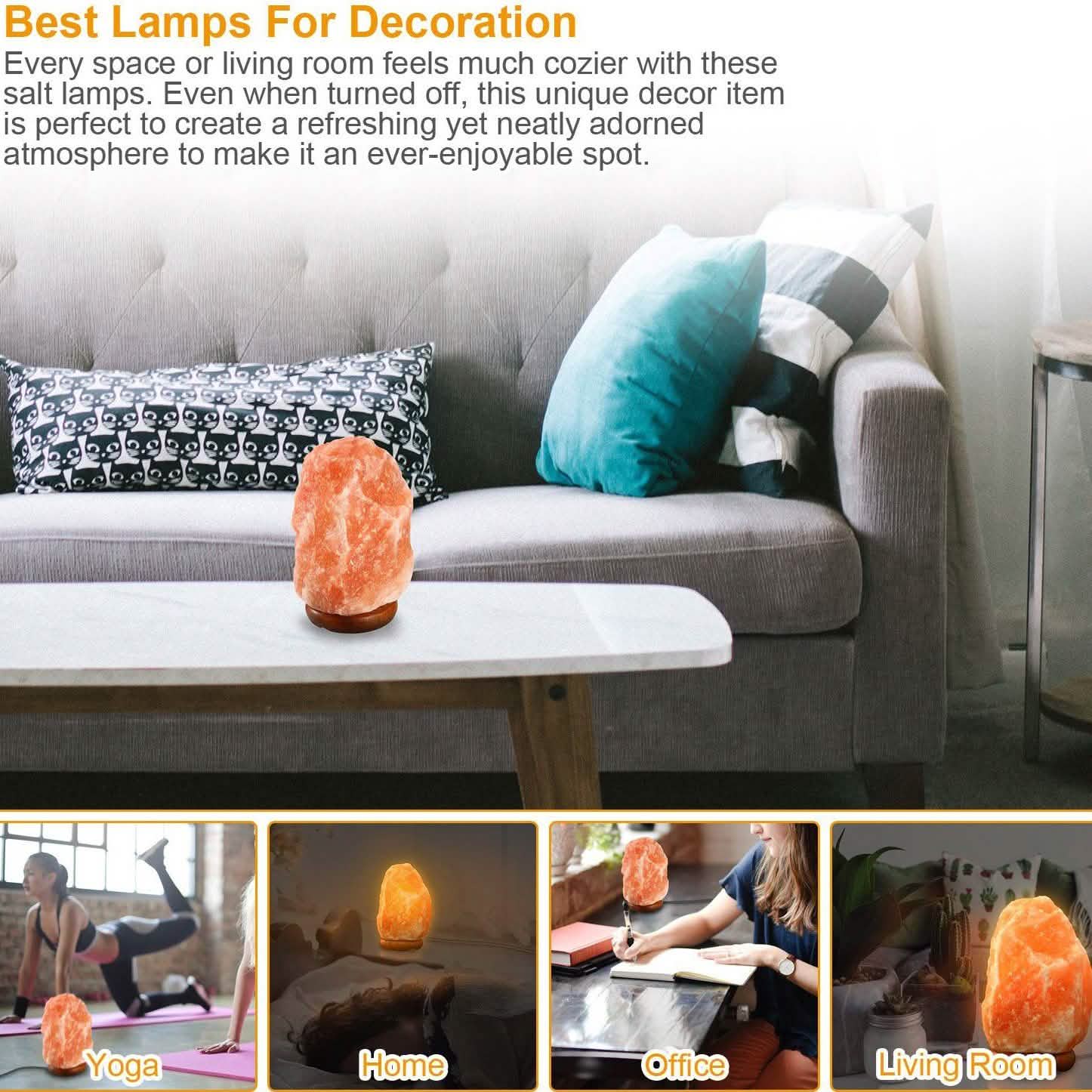 Salt Crystal Rock Lamp Indoor Lighting - Tophatter Daily Deals