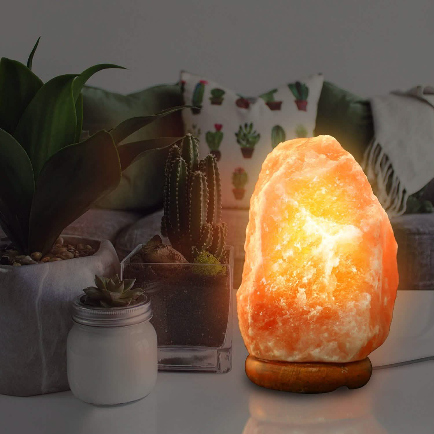 Salt Crystal Rock Lamp Indoor Lighting - Tophatter Daily Deals