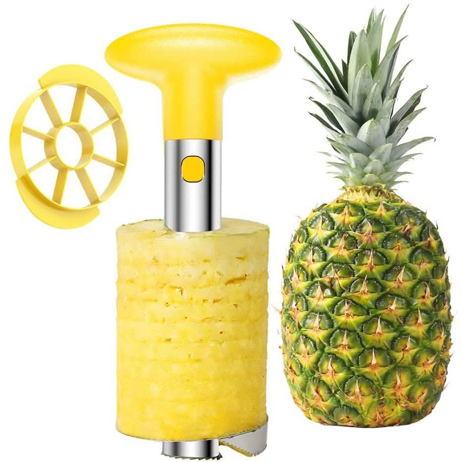 SameTech Easy Kitchen Tool Stainless Steel Fruit Pineapple Peeler Corer Slicer Cutter Kitchen Tools & Gadgets - Tophatter Daily Deals