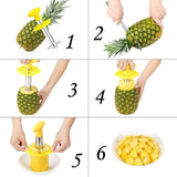 SameTech Easy Kitchen Tool Stainless Steel Fruit Pineapple Peeler Corer Slicer Cutter Kitchen Tools & Gadgets - Tophatter Daily Deals