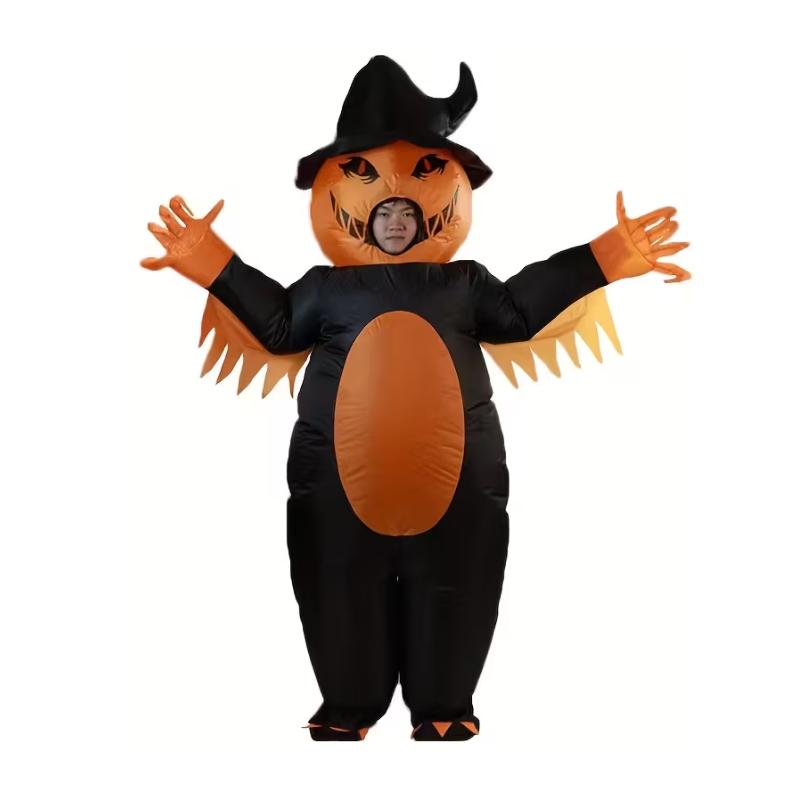 Halloween Pumpkin Inflatable Costume Full-Face Design Halloween - Tophatter Daily Deals