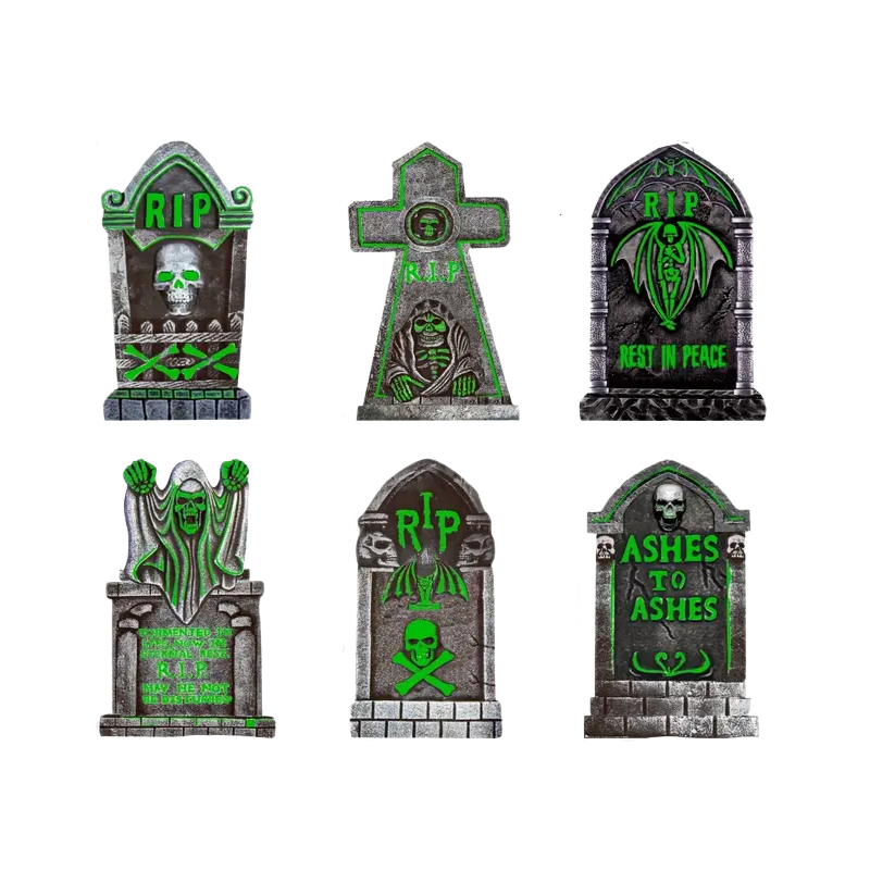 Halloween Glow Yard Signs Tombstone Set - Tophatter Daily Deals