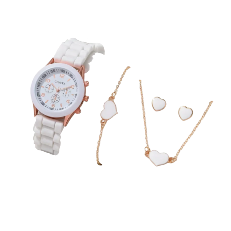 Womens Watch Jewelry Bracelet Ring Set (WT-AX) Apparel & Accessories > Jewelry > Jewelry Sets - Tophatter Daily Deals
