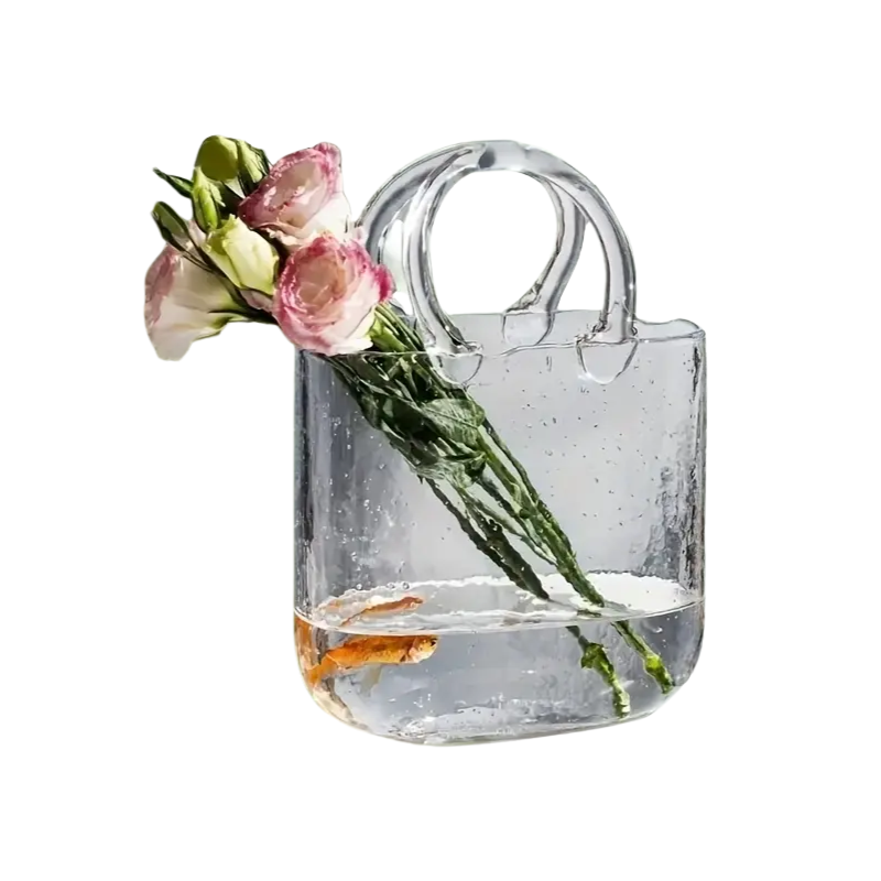 Nordic Style Handbag Glass Vase Fish Tank Home & Garden > Artificial Plants > Pots, Planters & Accessories - Tophatter Daily Deals