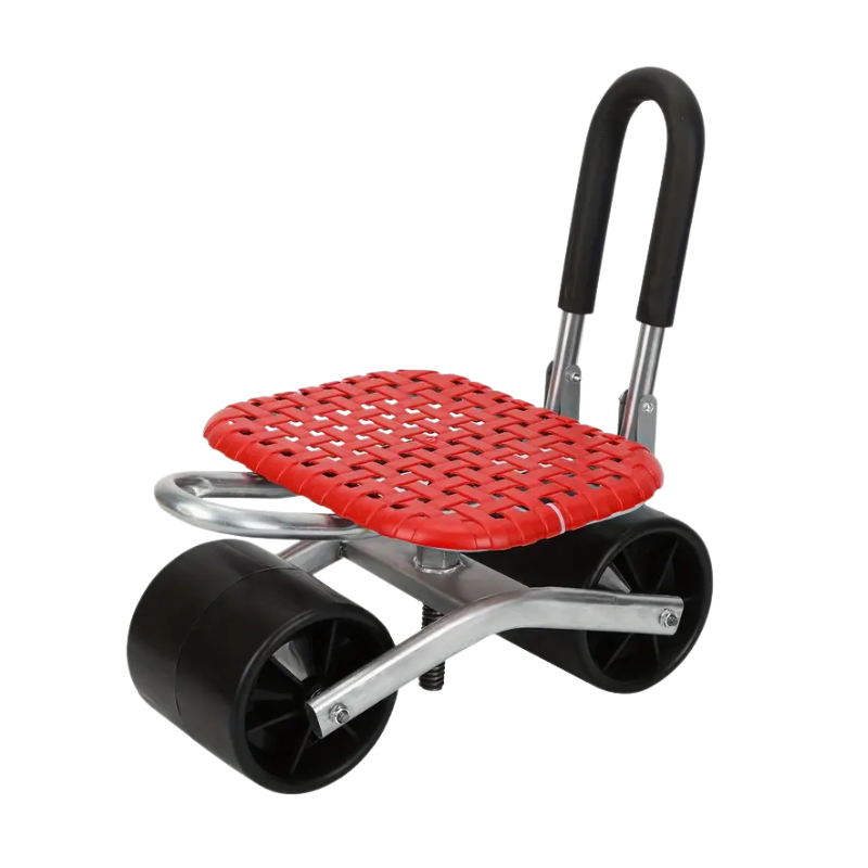Garden Cart with Wheels Adjustable Swivel Seat Gardening Tools - Tophatter Daily Deals