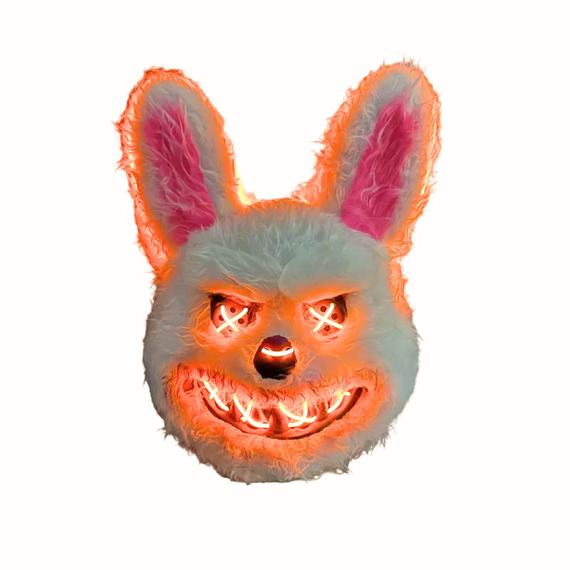Bloody Rabbit LED Glowing Face Mask Halloween - Tophatter Daily Deals