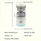Citrus Juicer USB Rechargeable Detachable Design Appliances > Kitchen Appliances > Food Mixers & Blenders - Tophatter Daily Deals