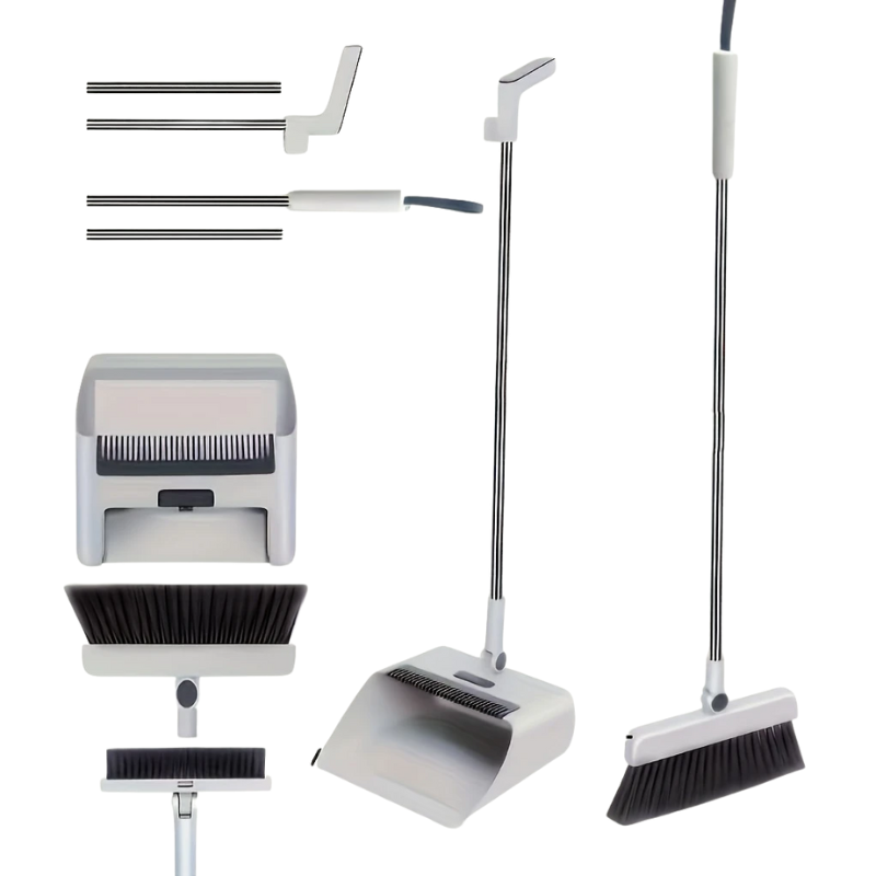 3-in-1 Home Cleaning Kit Broom Dustpan Brush Household Cleaning Products - Tophatter Daily Deals