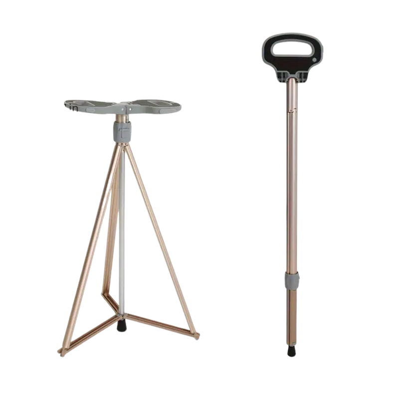 Portable Trekking Pole with Seat and Lock Camping & Hiking - Tophatter Daily Deals
