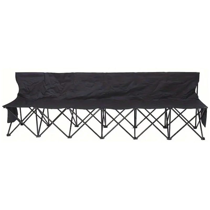 6-Person Folding Bench with Storage Pockets Camp Furniture - Tophatter Daily Deals
