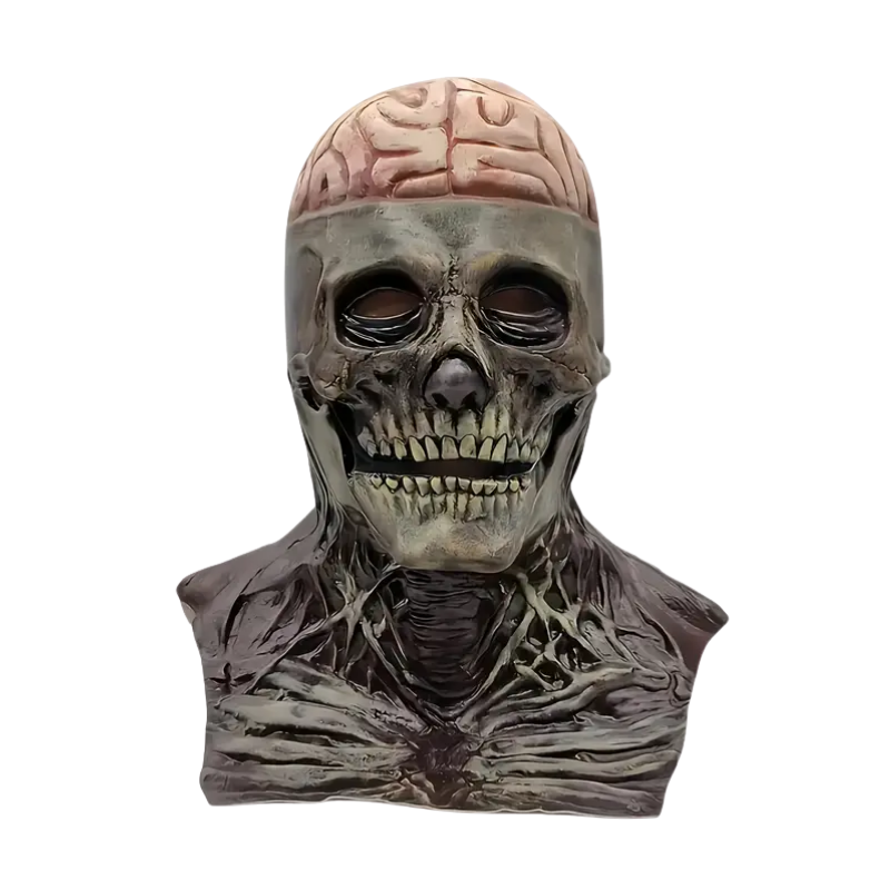 Halloween Skull Mask with Brain and Hat Halloween - Tophatter Daily Deals