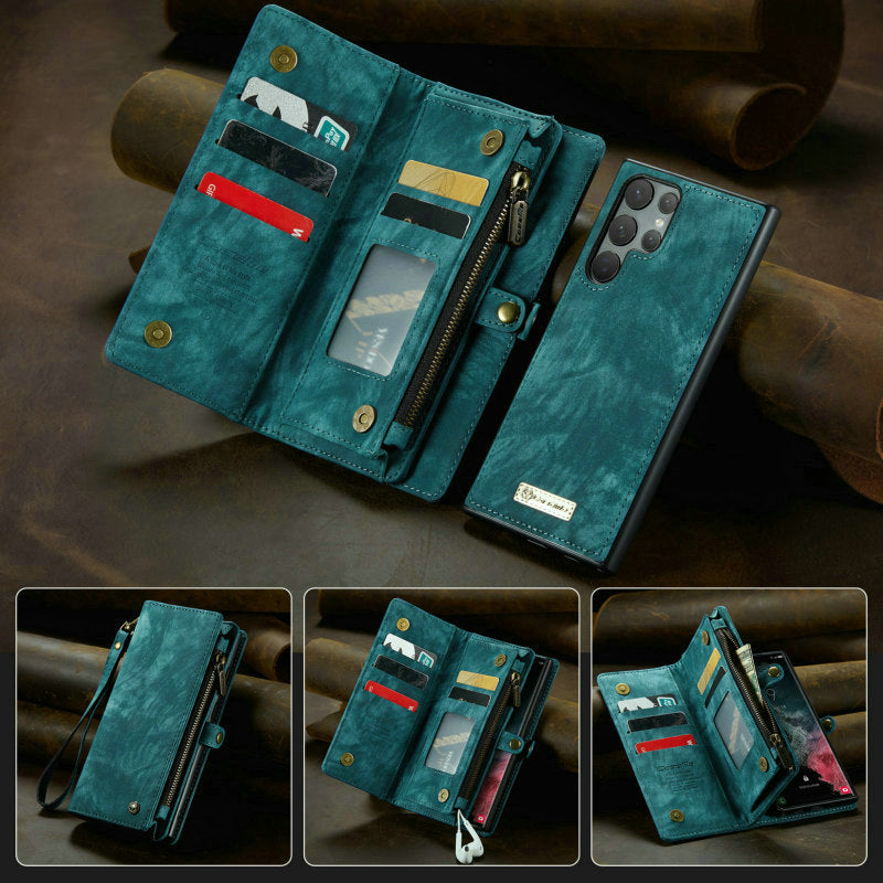 Case For Samsung Leather Zipper Phone Wallet For Galaxy Samsung Cases - Tophatter Daily Deals